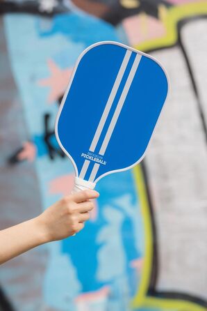 Паддл для піклболу Brooklyn Pickleball Co. | Вуглеволокно | Компактне ядро | Нековзний руків'я | Одиночний | Білий (Синій)