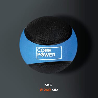 Медбол Core Power 5 кг – професійний медичний м'яч для фітнесу, реабілітації та функціонального тренування, вага від 1 до 10 кг