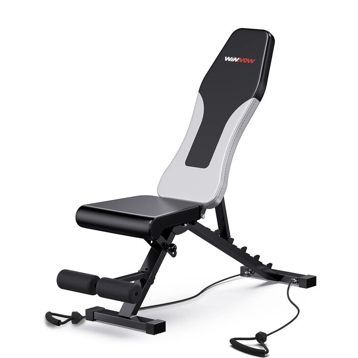 Регульована складна лава для вправ WINNOW — універсальна фітнес-лава для тренувань вдома та в залі, для жиму та вправ на все тіло