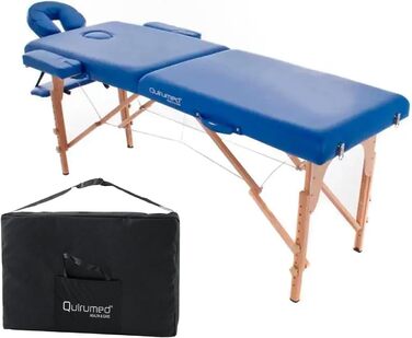 Складаний масажний стіл Quirumed Easy, блакитний, 194 x 70 см, для фізіотерапії та масажу, з регулюванням висоти, штучна шкіра