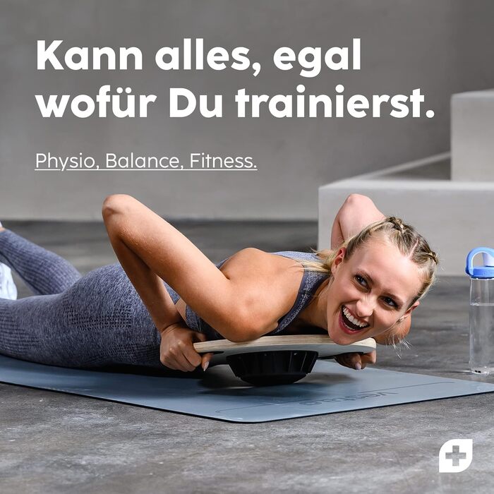 Балансборд Vesta+ Balance Board Holz з додаванням Fitness App - тренувальний балансборд з екологічного дуба, переможець у тестуванні, для покращення результатів тренувань, терапевтичний круїз, стандартний