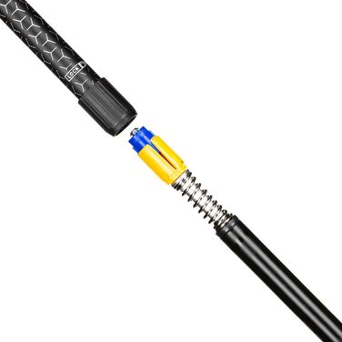 Ультралегкі трекінгові палиці для скандинавської ходьби з гумовими наконечниками, односекційні, 110 або 115 см, для жінок та чоловіків (чорний/сріблястий)