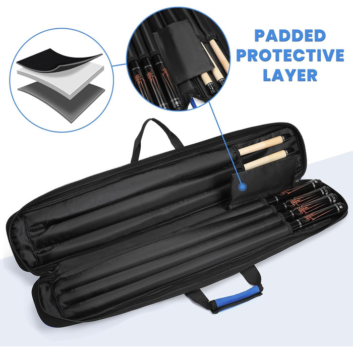 Чохол для більярдних київ BOSSTIN, 5x5, м'який, 2 синій: 3 X 4