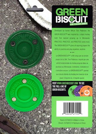 Тренувальні шайби Green Biscuit Combo для пасу та кидків: Original зелена (пас), Snipe темно-зелена (кидки)