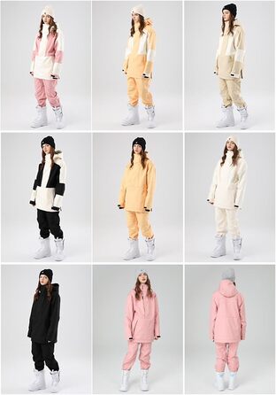 Комбінезон для сноуборду та лижного спорту HOUZONIY (XL, Khaki) - теплий, непромокаючий, з капюшоном