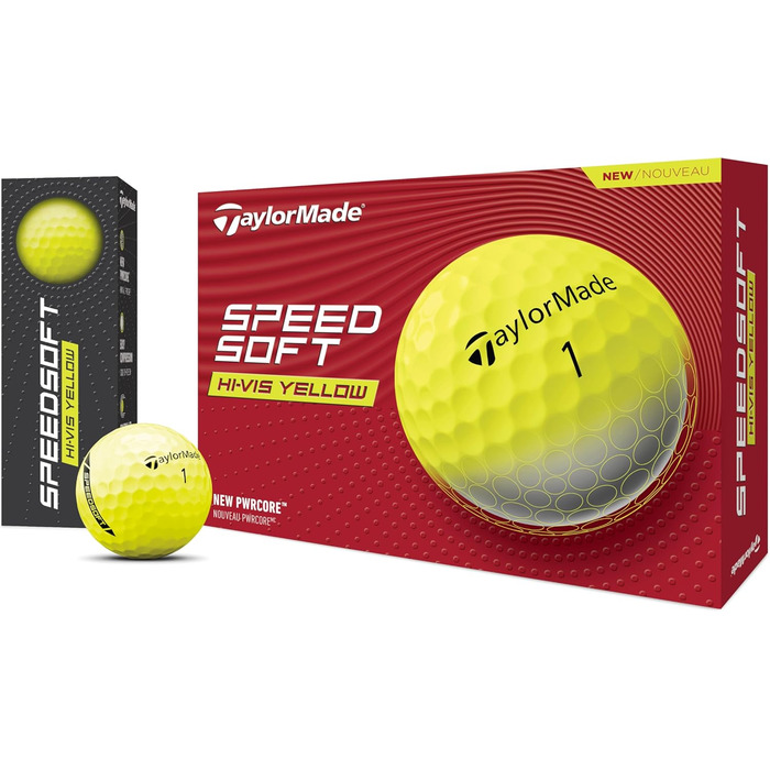 Гольф-м'яч TaylorMade Tm24 Speedsoft білий/блакитний (12 шт., жовтий)
