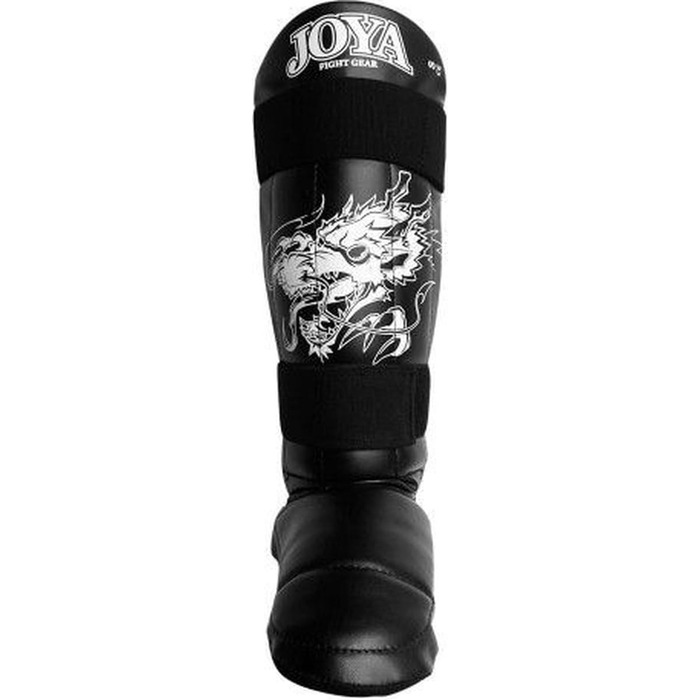 Захист гомілки JOYA для кікбоксингу Дракон, білий, XS, штучна шкіра, для муай-тай та єдиноборств