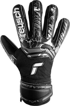 Воротарські рукавички Reusch Attrakt Infinity Junior чорні, дитячі, з відмінним зчепленням, внутрішній шов, розмір 6