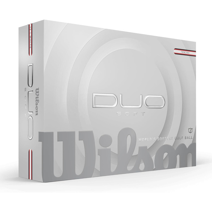 Гольф м'ячі Wilson Duo Soft, білі/червоні
