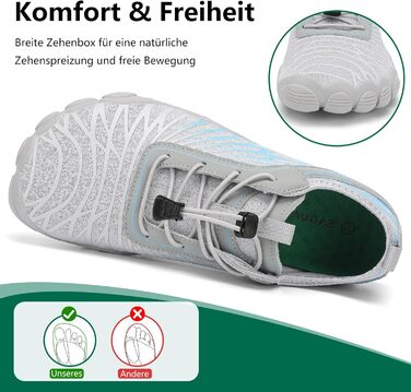 Жіночі шкарпетки-сліпони SAGUARO: легкі, дихаючі, швидко сохнуть, широка носова частина, розмір 35-43, сірий колір