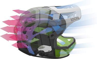 Інтегральний шолом IXS Xult Dh для MTB, E-Bike, BMX, синій, розмір L