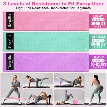 Набір для пілатесу: кільце, фітнес-гумка для стегон, стрічка для розтяжки, фітнес-постер (рожевий)