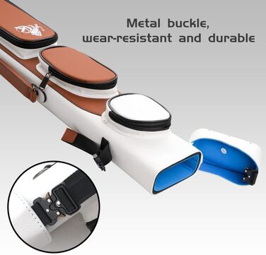 Чохол для більярдних куль KONLLEN, ручної роботи, 6 відділень, 2 кийки, 4 аксесуари, 6 кольорів, коричневий