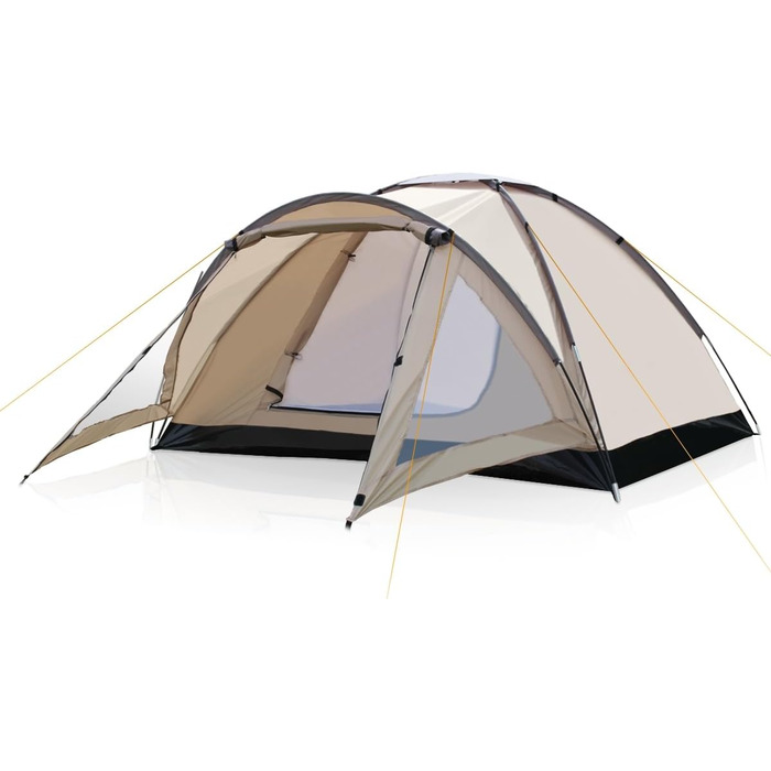 Купольний намет для 3 осіб 210x180x120 см, водовідштовхування 2000 мм, кемпінг, трекінг, фестиваль, іглу