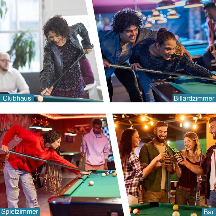 Біллярдний кий з карбону, 58 дюймів, наконечник 12.5 мм, 20/21 унцій, для аматорів та професіоналів, C4705-21OZ