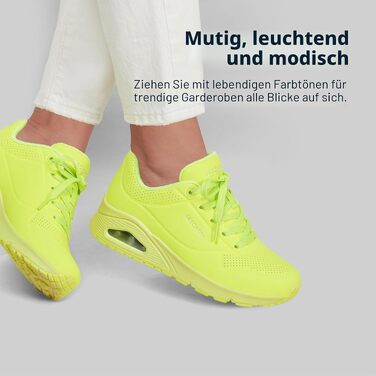 Кросівки жіночі Skechers UNO 73667/NORG жовті, розмір 39 EU - оригінальні та зручні