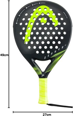 Плечевий ракетка для падел-тенісу HEAD Zephyr UL 2023 (чорний/жовтий), унісекс, для дорослих