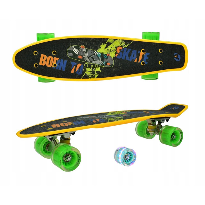 Скейтборд Aurora FB graffiti: 56 см, навантаження до 100 кг, колеса 60 мм 82A, підшипники ABEC-7