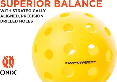 ONIX Pickleball м'ячі Fuse G2 Outdoor жовті, 6 штук