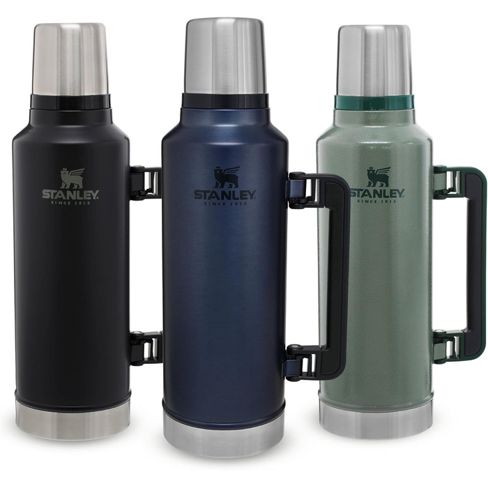 Термос Stanley Classic Legendary 1.9 л, з нержавіючої сталі, 45 годин гаряче/холодне, BPA-free, нічний синій, для напоїв, спідомий у посудомийці