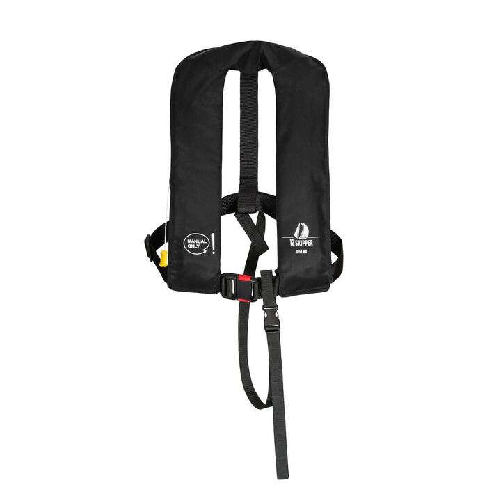 Жилет рятувальний 165N ISO з ручним вивільненням, чорний
