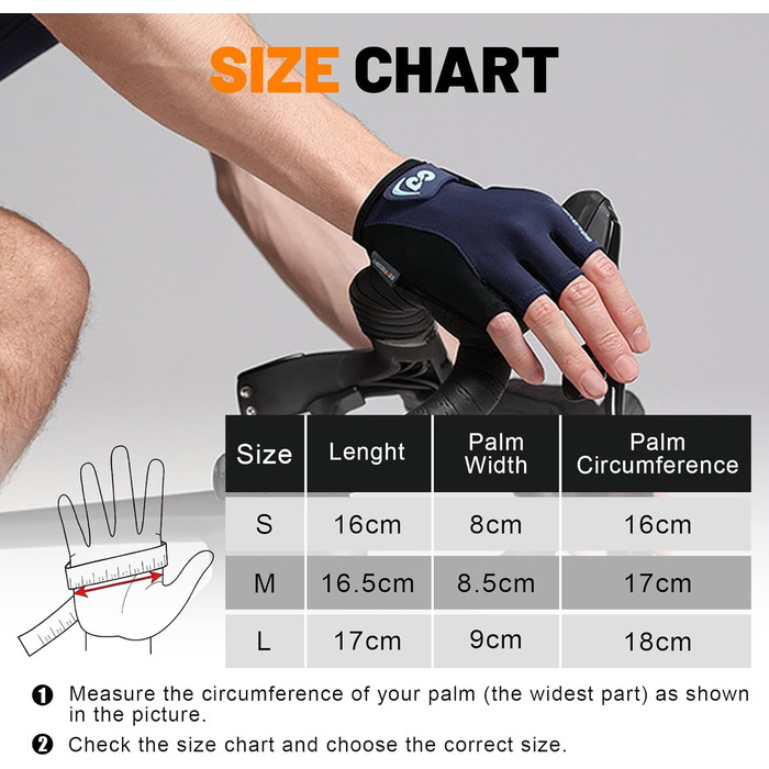 Флінтронік велоперчатки напівпальцеві для чоловіків, спортивні велоперчатки з антиковзаючою поверхнею та амортизацією, з 6 вставками, дихаючі велоперчатки для гірського велосипеда, шосе, фітнесу (M, Рожевий)