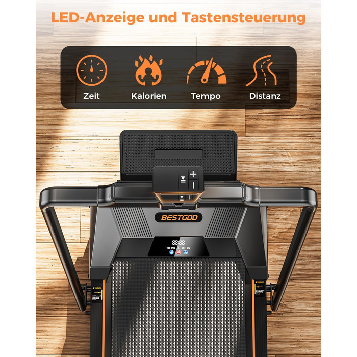 Бігова доріжка для дому та офісу, Walking Pad з нахилом 5%, потужність 2.5 HP, тиха бігова доріжка з пультом дистанційного керування, до 150 кг, чорний колір