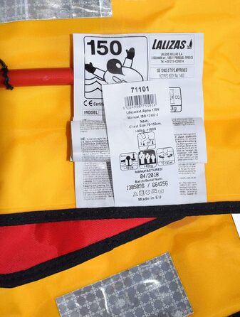 Рятувальний жилет Lalizas Alpha для дорослих, сертифікований, яскраво-помаранчевий