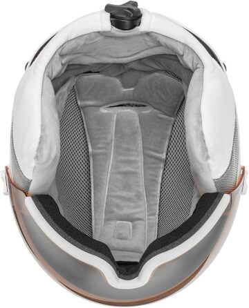 Гірськолижний шолом uvex HLMT 600 Visor для дорослих, білий матовий, 53-55 см