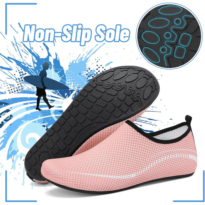 Аквашузи для плавання та водних видів спорту, неопренові шльопанці для жінок та чоловіків, розмір 40 EU, рожеві