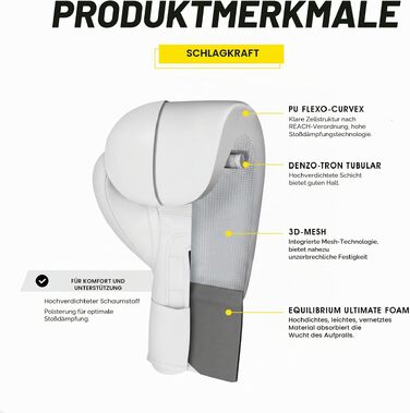 Боксерські рукавички Adidas Speed 50 для дорослих, 14 oz, білі/золоті — комфортні та довговічні