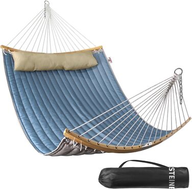 Гамак для двох Bathonly, 3 м, двобокий, джинсовий, до 204 кг