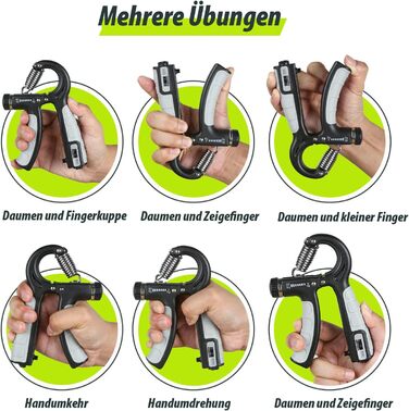 Набір для тренування зап'ястя 2 шт. Handtrainer, 5-60 кг, для спортсменів та реабілітації, FC0101 (темно-сірий)