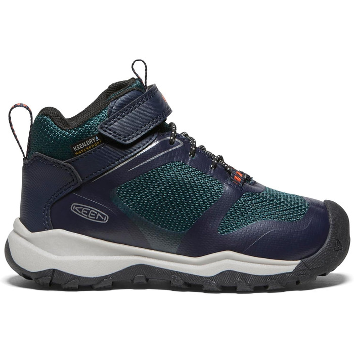 KEEN Wandero Mid - Водонепроникні дитячі черевики для туризму, Sky Captain Sea Moss, 35 EU