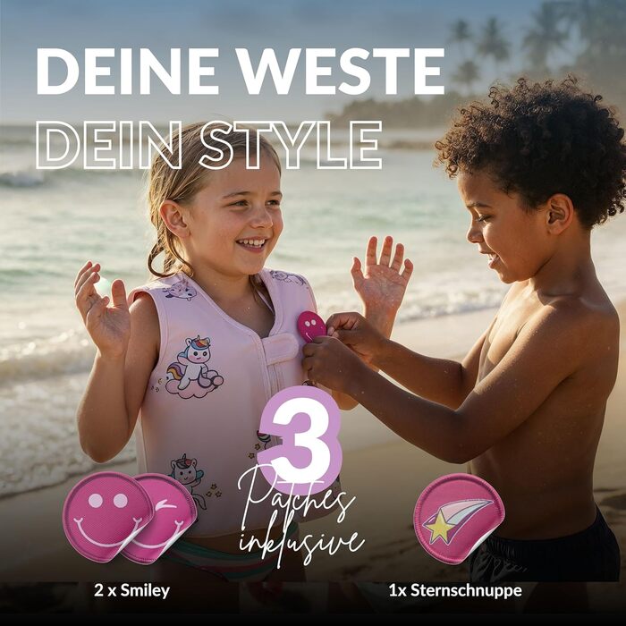 Дитячий рюкзак NOARD Kinder Schwiweste з 40+ нашивками для персоналізації, різні дизайни та розміри, 15–30 кг, 2–6 років, сертифікований EN 13138-1:2021 для безпечного навчання ходьбі, Siply green (L, Fantasy Friends)