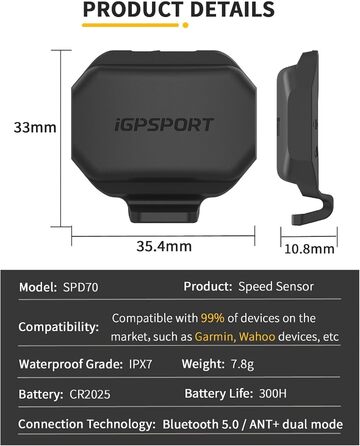 Велокомп'ютер бездротовий iGPSPORT BSC100S з Bluetooth 5.0 та ANT+, 2.6