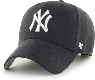 Кепка MLB New York Yankees MVP, унісекс, чорний/білий, регульована, висока якість