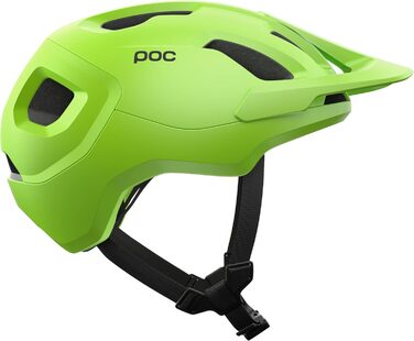 Велошолом POC Axion для трейлового катання, XS (48-52 см), флуоресцентний жовто-зелений, матовий, модель 2023, із запатентованою системою безпеки