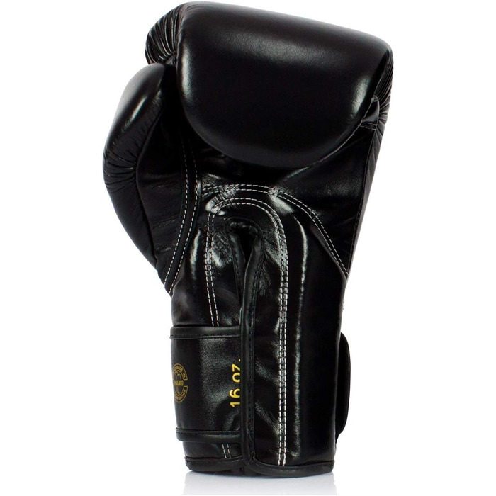 Боксерські рукавички Fairtex X Glory 16oz, шкіряні, чорні, для кікбоксингу, муай-тай, спарингу, ручна робота, офіційні Glory Kickboxing, Тайланд