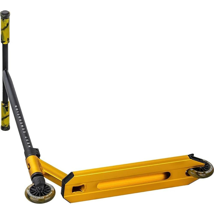 Трюковий самокат NKD Stunt Scooter New Generation: алюмінієвий, з підшипниками ABEC-9, обертовий кермо 360° - Золотий