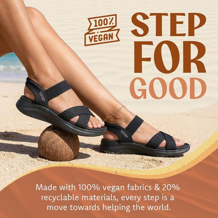 Жіночі сандалії Skechers Ultra Flex 3.0 Never Netter Hands Free Slip-ins, чорні, сітка Gore, розмір 39 EU