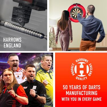 Дартси Harrows NX Elite 90% вольфрам, стальні наконечники, 21-26 г, комплект 17 в 1 з Supergrip, Quantum Flights і кейсом