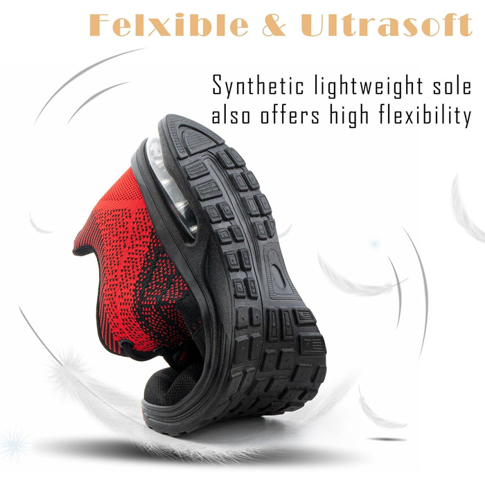 Спортивне взуття Hitmars для чоловіків та жінок з повітряною подушкою, розмір 36-48, колір червоний