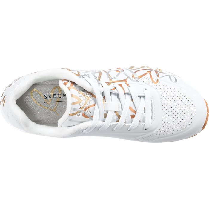 Кросівки жіночі Skechers UNO 2 - Floating Love, білі з серцями, 40 EU, Durabuck