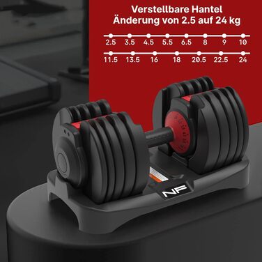 Регульовані гантелі 24 кг з антиковзним покриттям для фітнесу та тренувань вдома