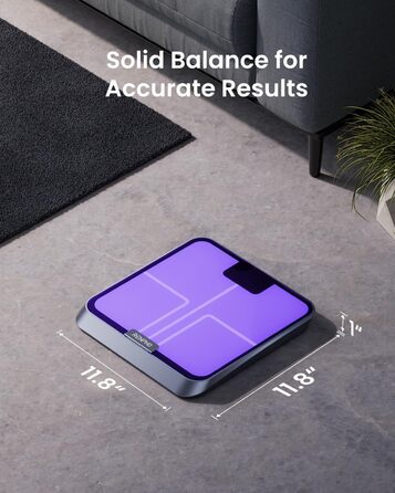 Розумна вага RENPHO Chroma для аналізу жиру, Bluetooth, 180 кг, з підсвіткою, біла, заряджається, ITO-покриття