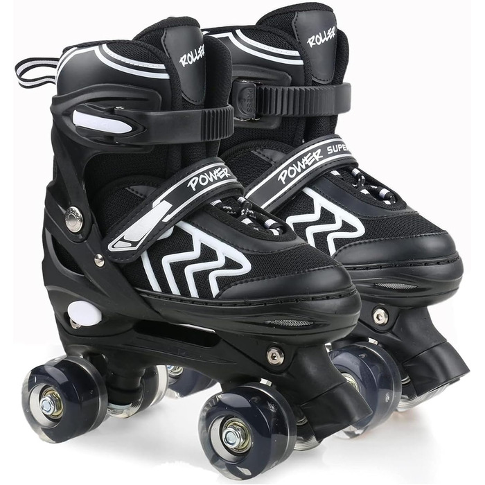 Дитячі ролики Kinder для дівчаток та хлопчиків, регульовані, з підсвічуванням, Quad Skates, для дому та вулиці