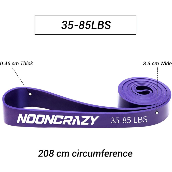 Еластичні гумки для фітнесу та йоги, набір з різними рівнями опору, з дверним кріпленням та ручками, для силових тренувань, чоловіків та жінок (фіолетовий)