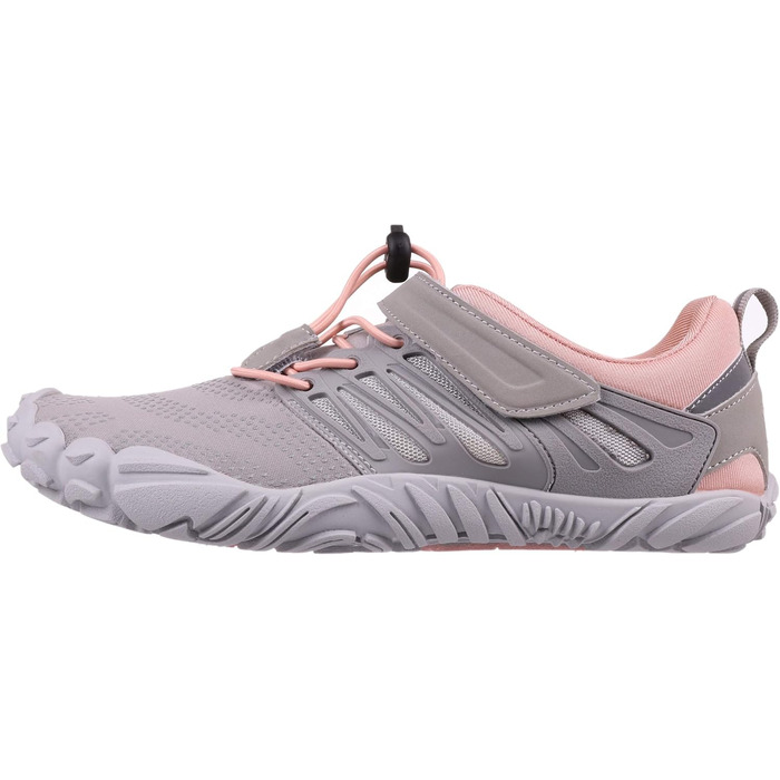 Жіночі трекінгові кросівки JOOMRA Minimaliste для піших прогулянок, 39.5 EU, сірий, рожевий