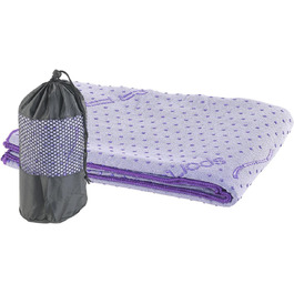 PEARL Sports Yogatuch: Рушник для йоги 2в1 з мікрофібри та підкладкою (фіолетовий)
